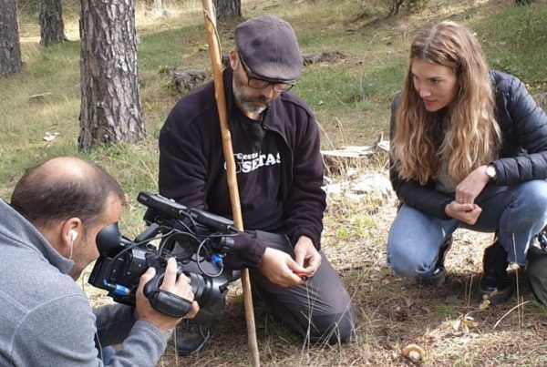 Foto de ruta y medios. Miguel Gimeno, divulgador micológico.